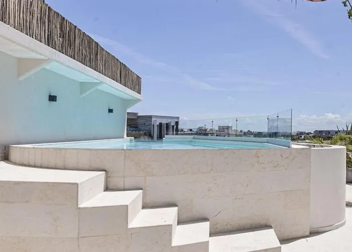 Luxury Penthouse-private Rooftop Pool-walkable * Tulum